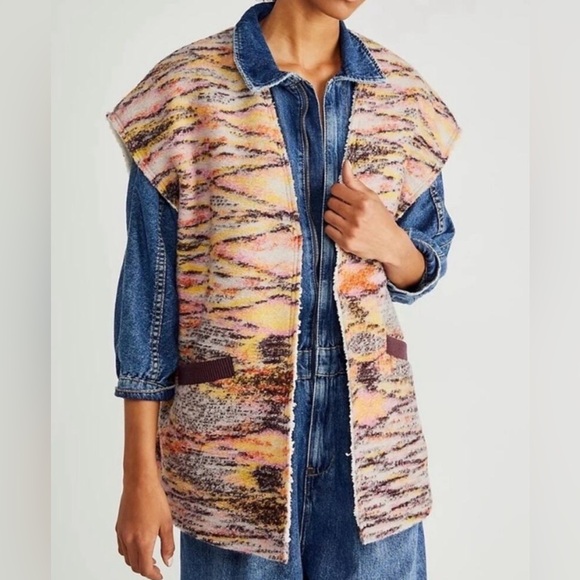 Free People Jackets & Blazers - Free People Layer Up Oversized Wool Vest, Size S